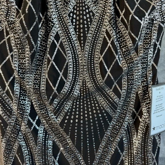 Speechless Dress Juniors 15 Black Silver Glitter Halter Bodycon NWT Holiday NYE - Picture 5 of 16